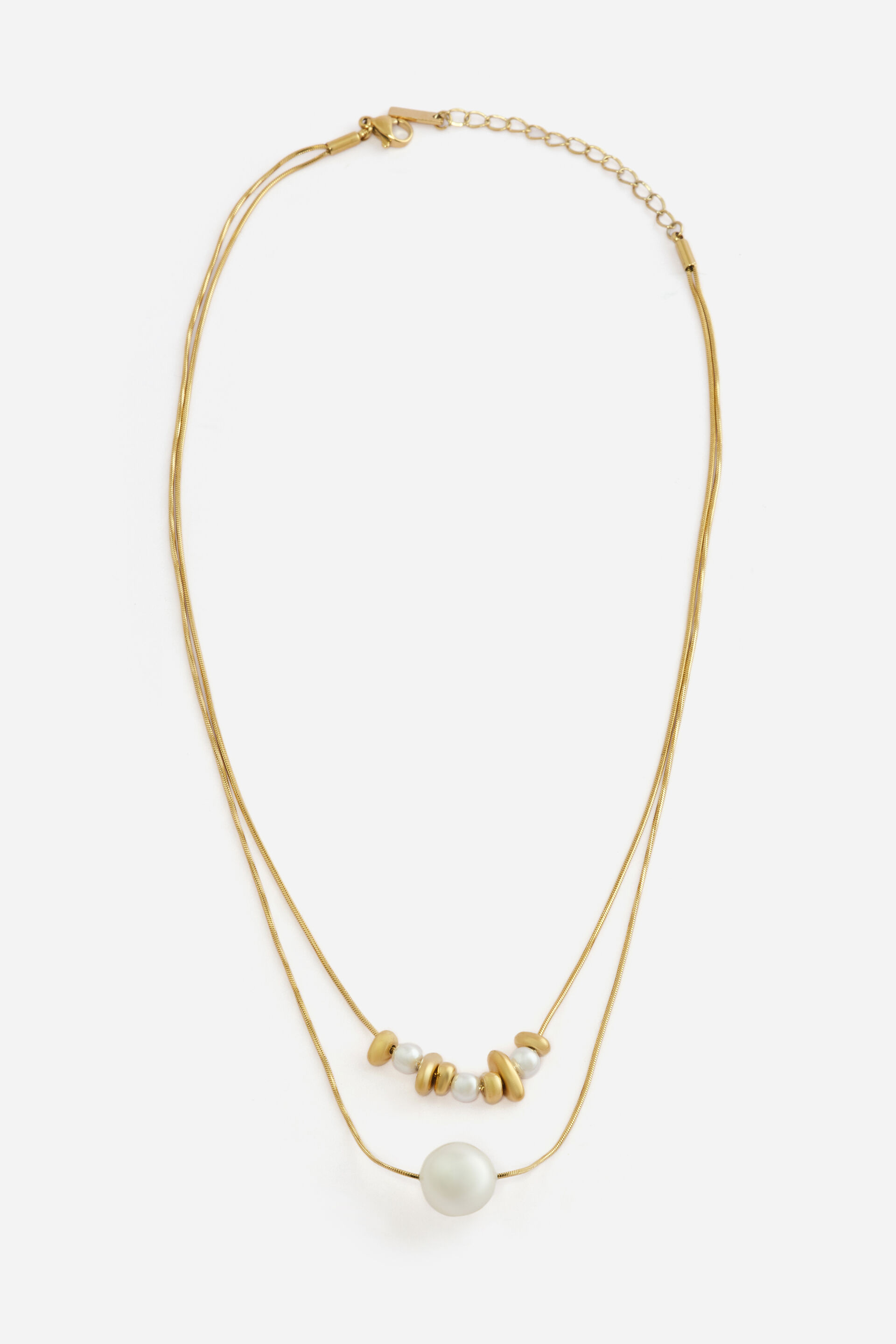 Layered Pearl Necklace, , image 1
