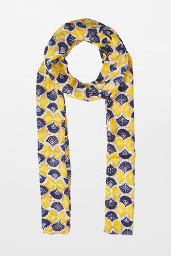 Yellow Printed Stole, , image 1