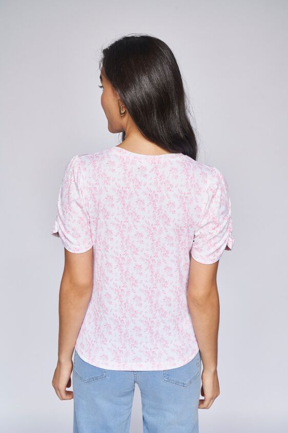 5 - Pink Floral Straight Top, image 5