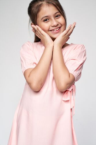 7 - Pink Solid Fit and Flare Dress, image 7
