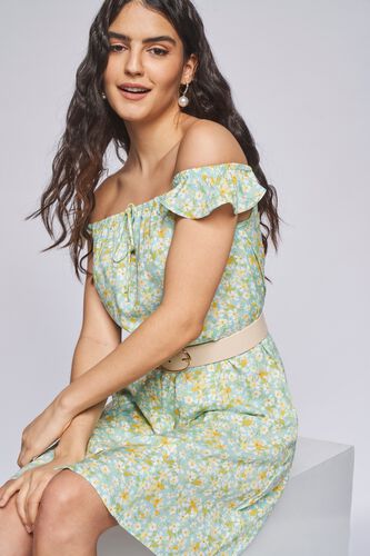 1 - Mint Floral A-Line Dress, image 1