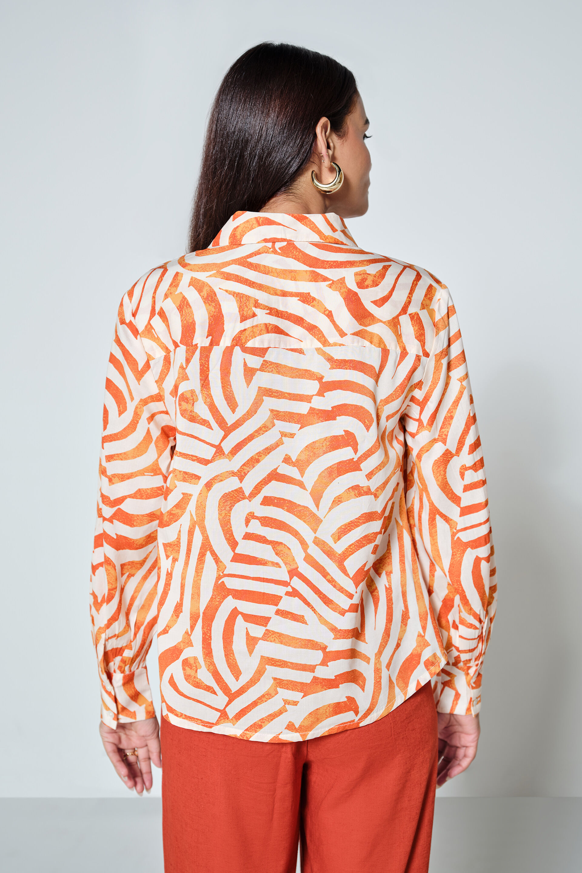 Orange Wave Modal Top, Orange, image 5