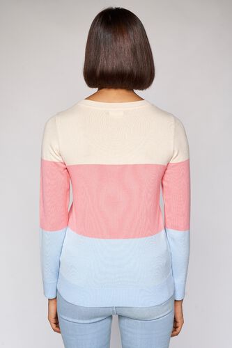 5 - Peach Colorblocked Sweater Top, image 5