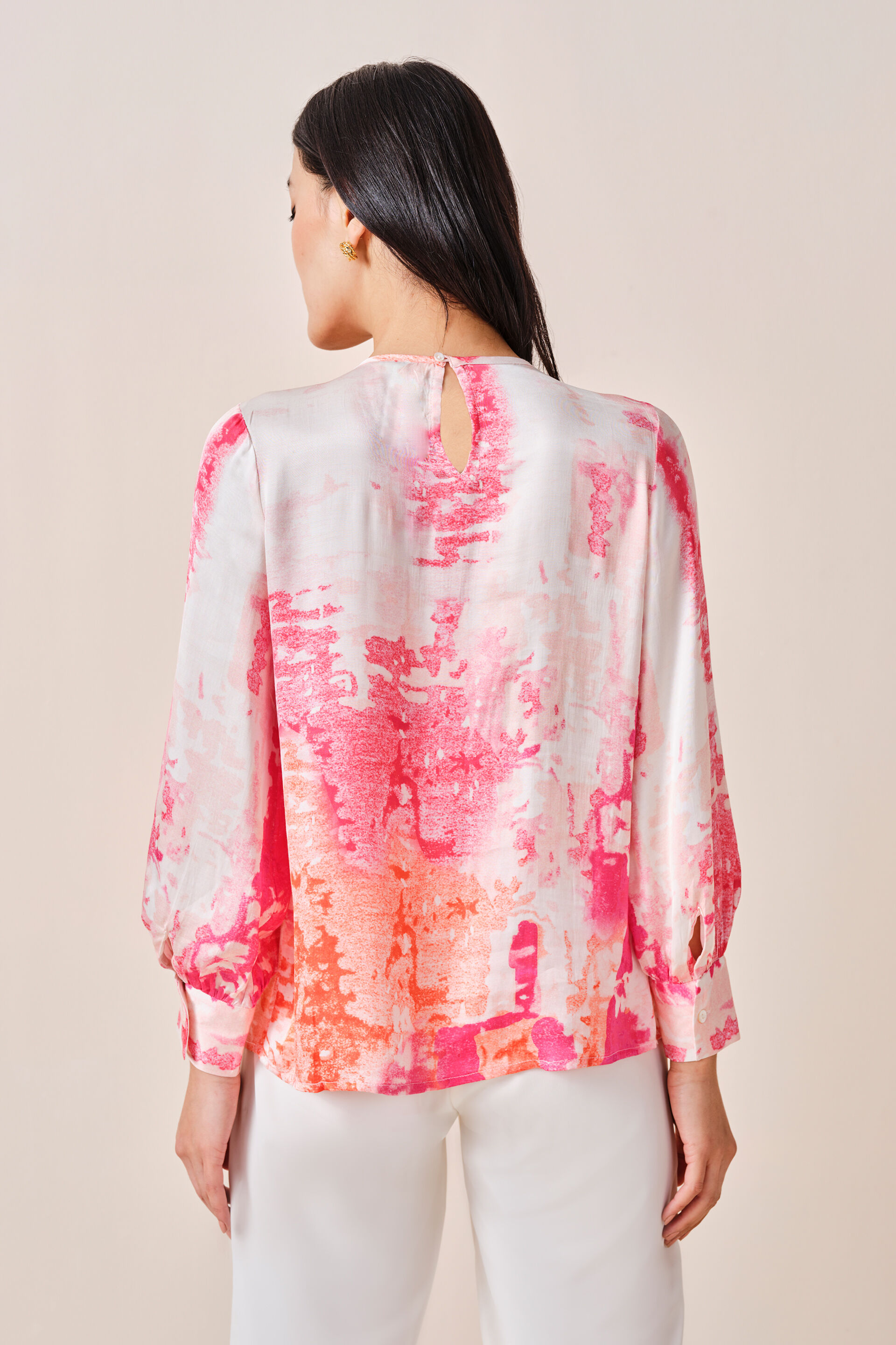 Vienna Viscose Top, Pink, image 5