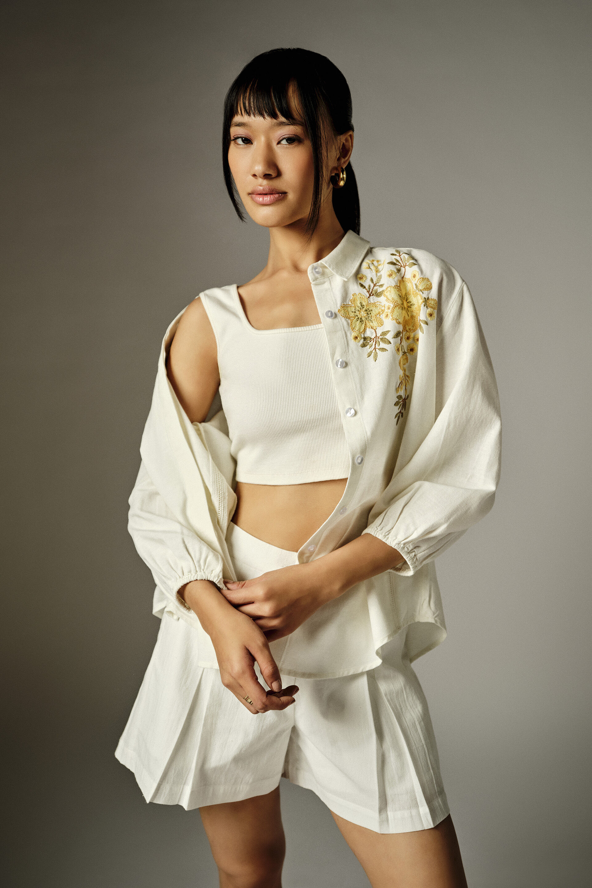 Buy Jenisa Embroidered White Shirt Online for Women from AND India ...