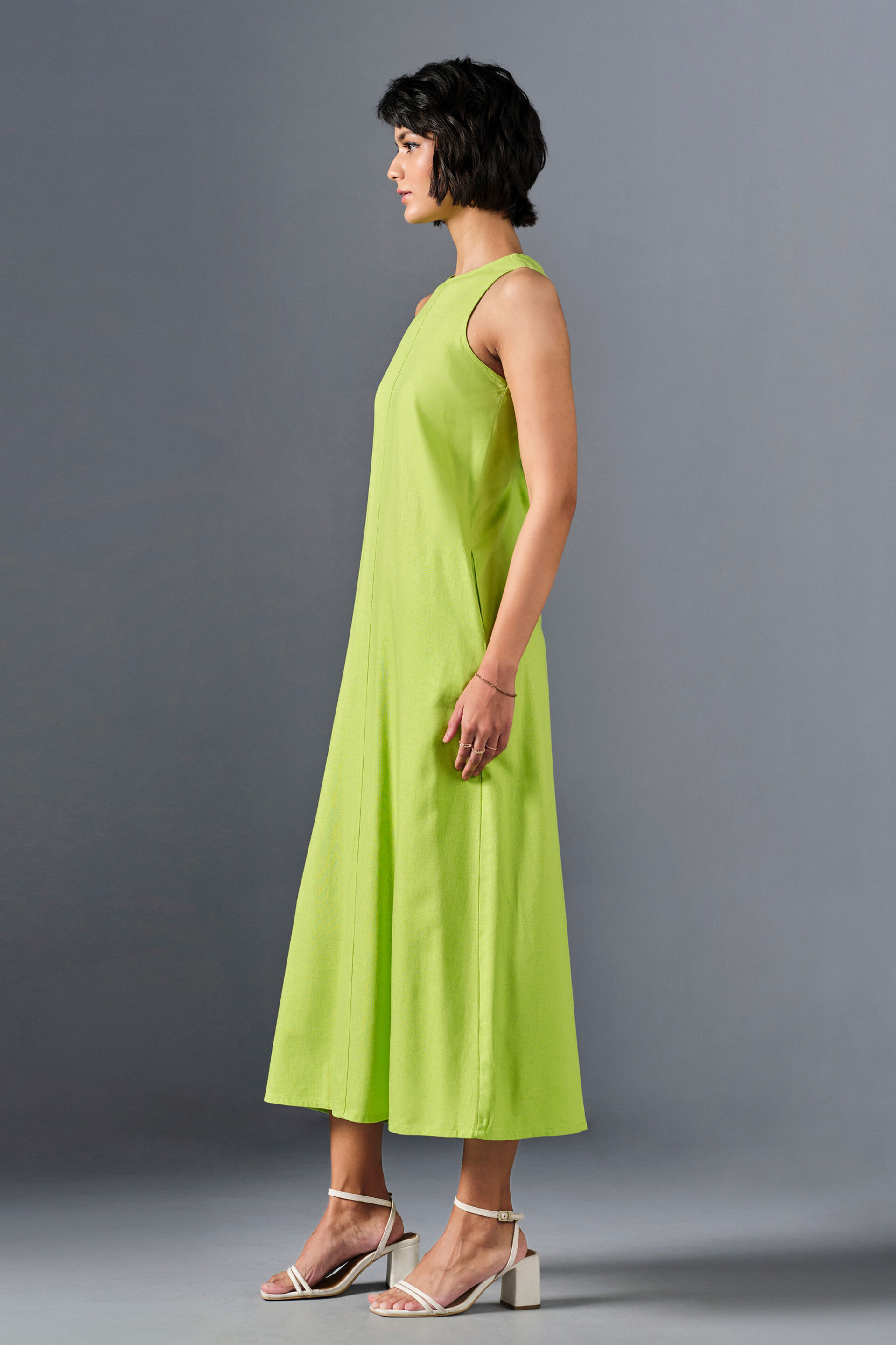 Summer Sway Viscose Blend Tent Dress, Green, image 5