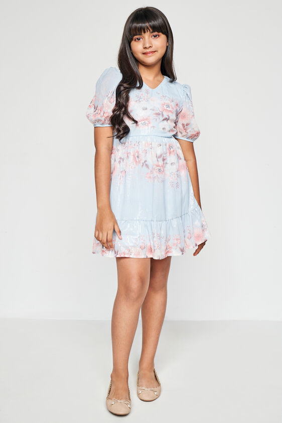 Shining Brightly Fit And Flare Dress, Blue, image 2