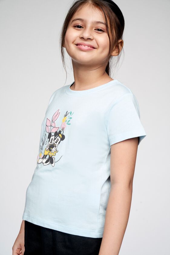 1 - Powder Blue Graphic Straight Top, image 1