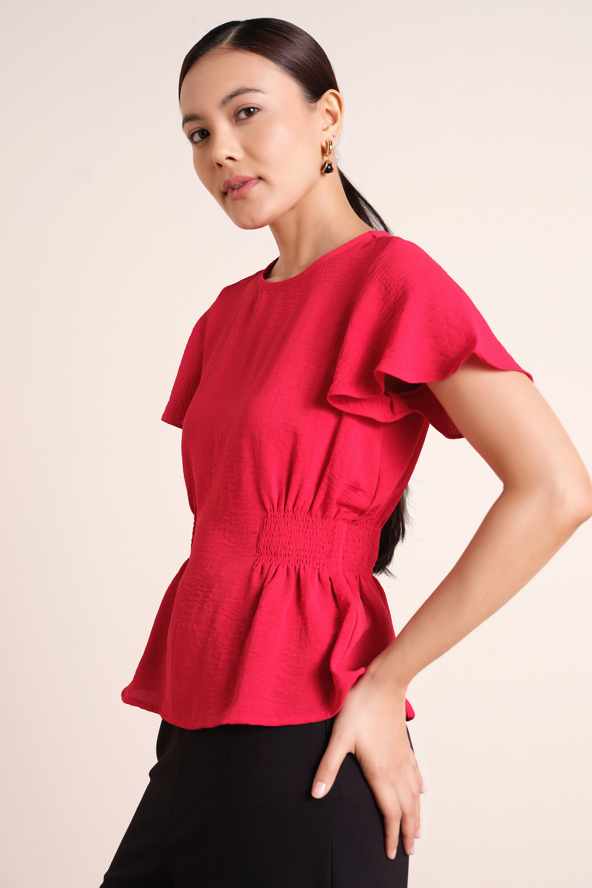 Renata Red Top, Red, image 5