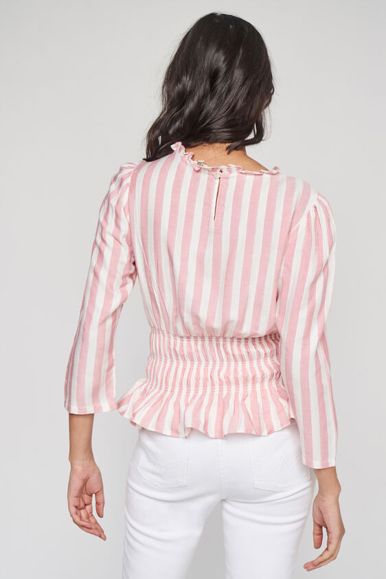 Pink Dobby Straight Top, Pink, image 5