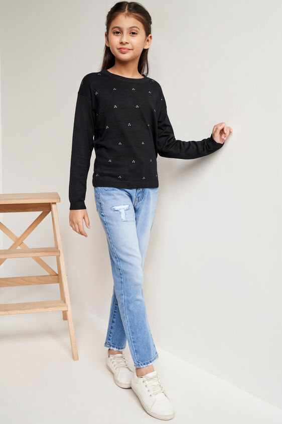 Black High Neck Top, Black, image 2