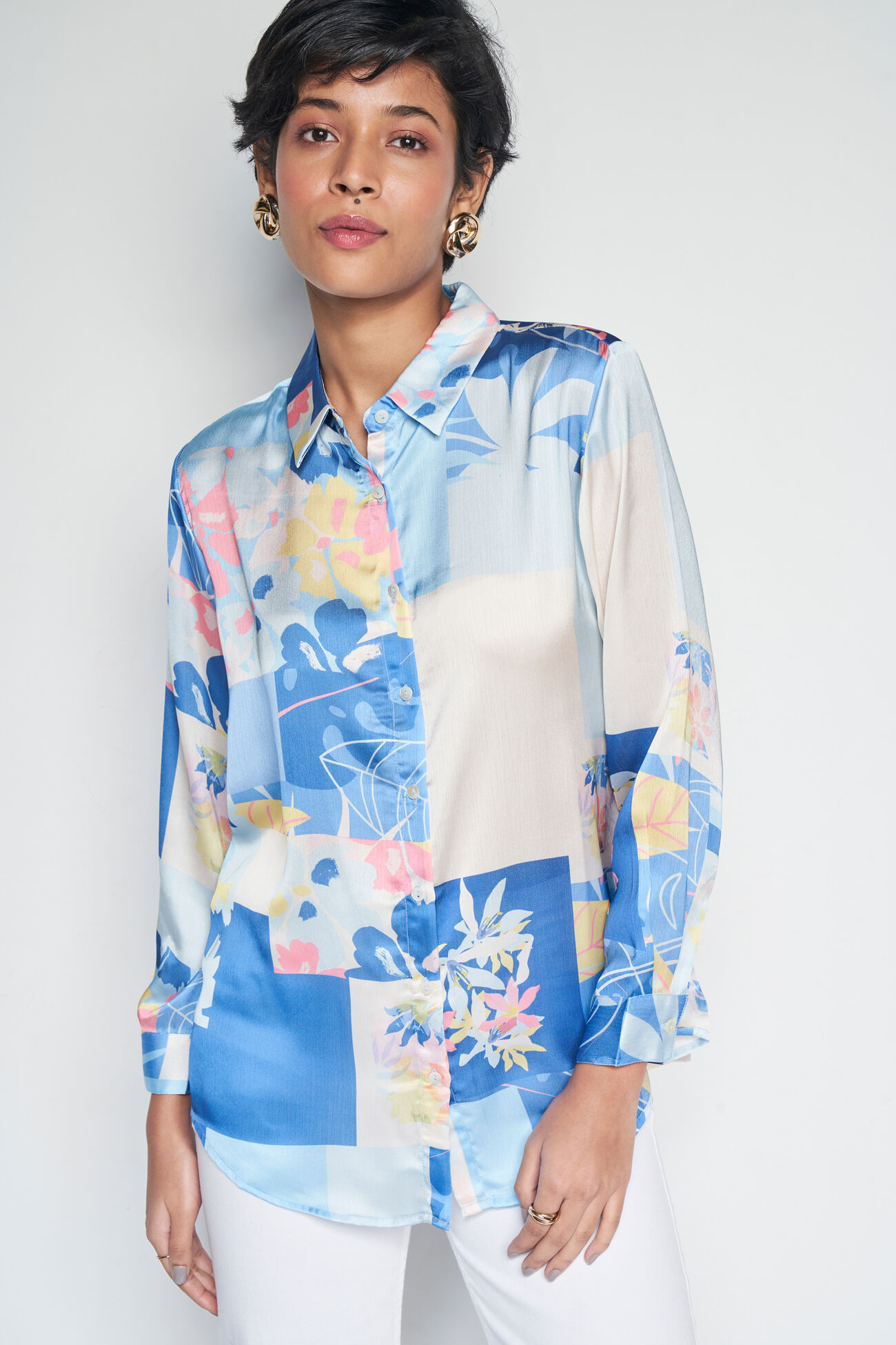 Buy our Blu Prt Top online from ANDIndia SC- F23AJ061TV66