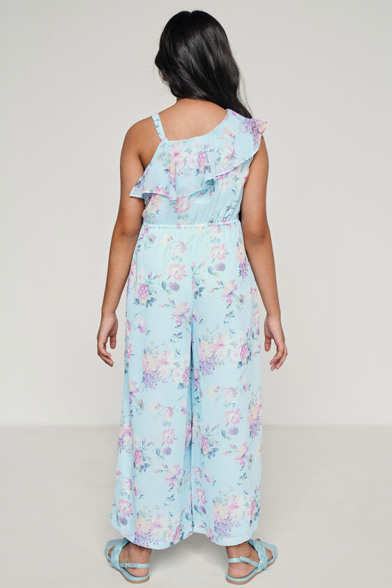 Multi Floral Straight Jump Suit, Multi Color, image 4