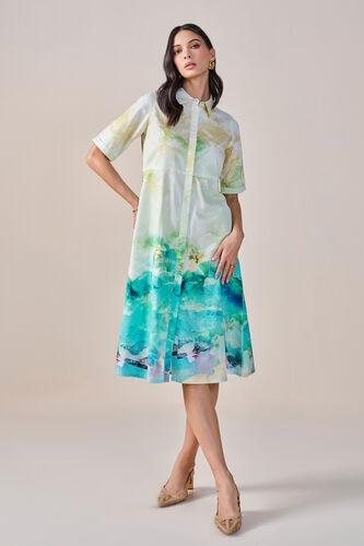 Ocean Rhythm Cotton Dress, Multi Color, image 2