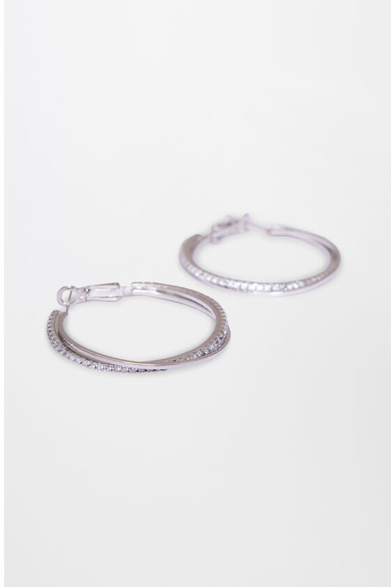 Silver Brass Earring, , image 1