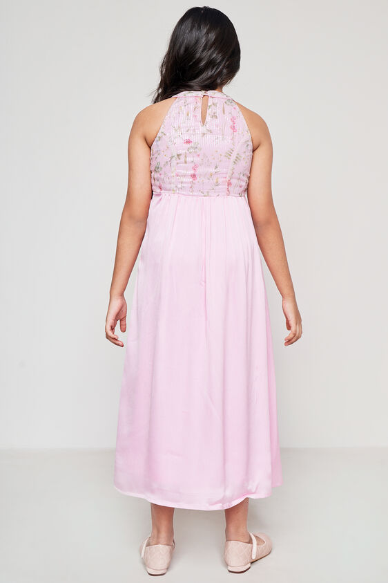 Pink Abstract Flared Gown, Pink, image 2