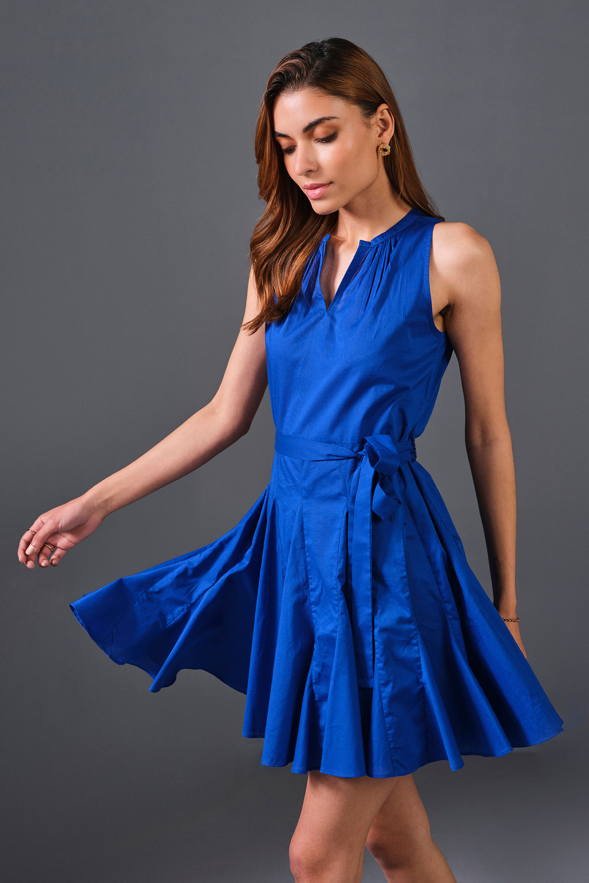 Sea&rsquo;s the Day Cotton Dress, Blue, image 4