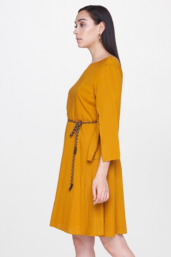 4 - Ochre Boat Neck Fit and Flare Dress, image 4