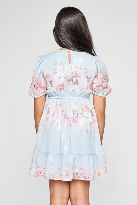 Shining Brightly Fit And Flare Dress, Blue, image 4