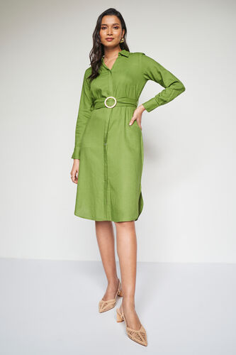 Modern Muse Shirt Dress, Green, image 1