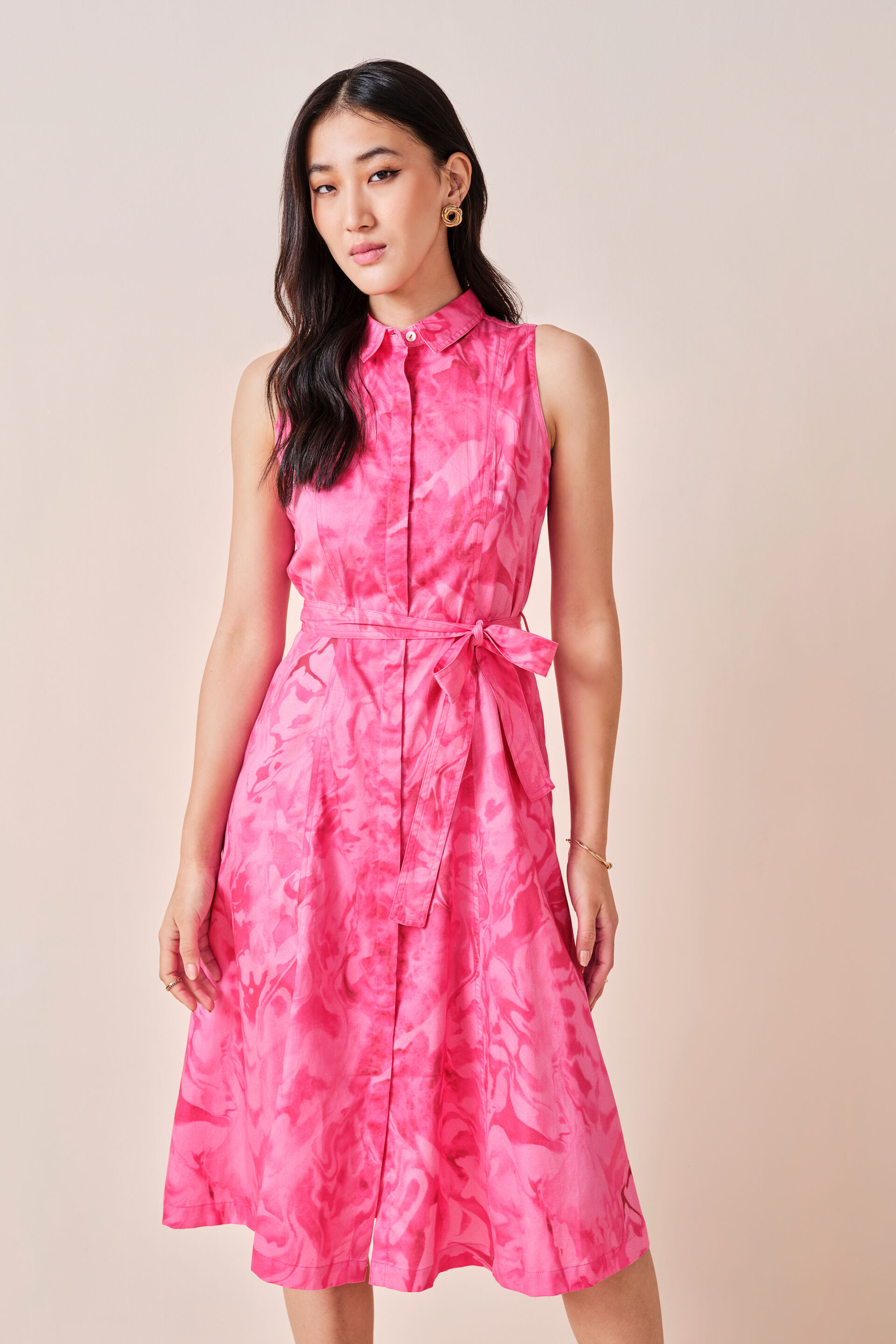 Think Pink Cotton Dress, Pink, image 4
