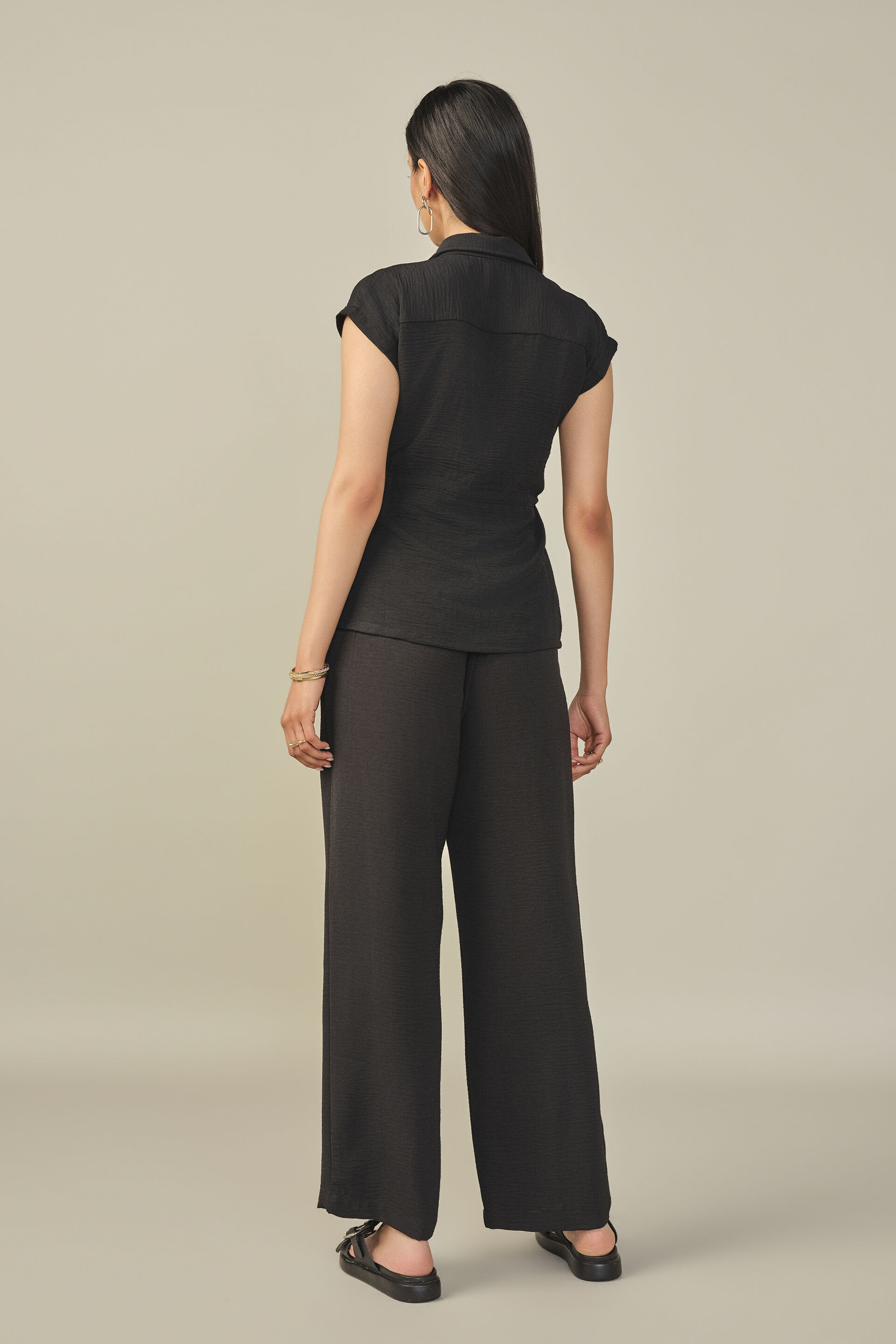 Tie-up Co-ord in Black, Black, image 6