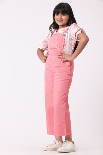 Solid Straight Dungaree, Coral, image 2