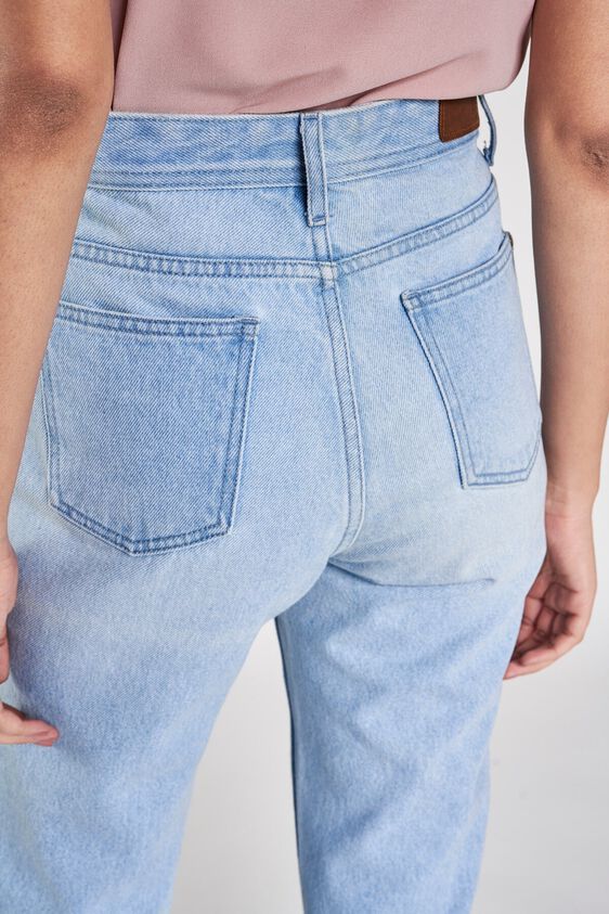 5 - Light Blue Straight Fit Cropped Bottom, image 5