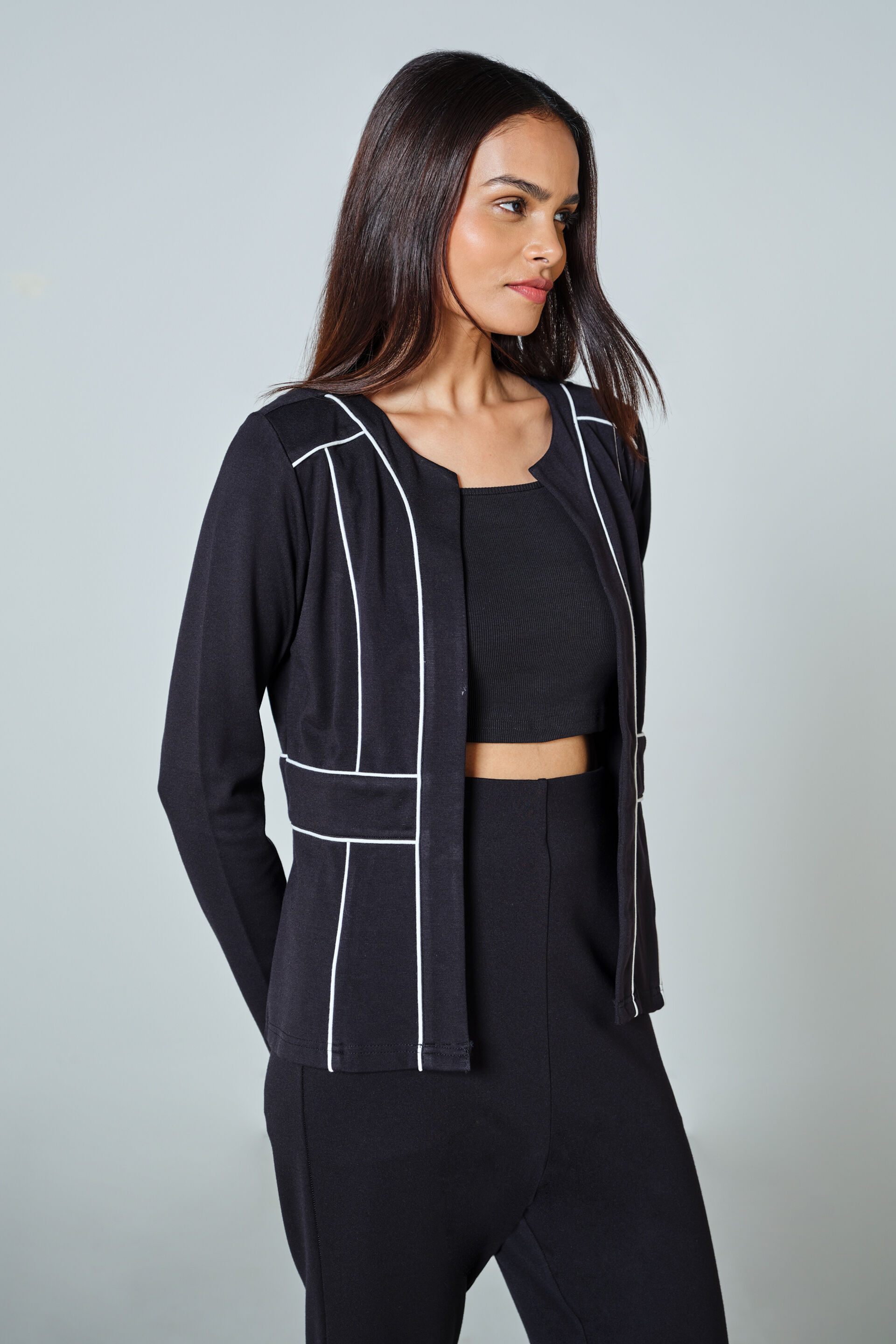 Marissa Monochrome Jacket, Black, image 4