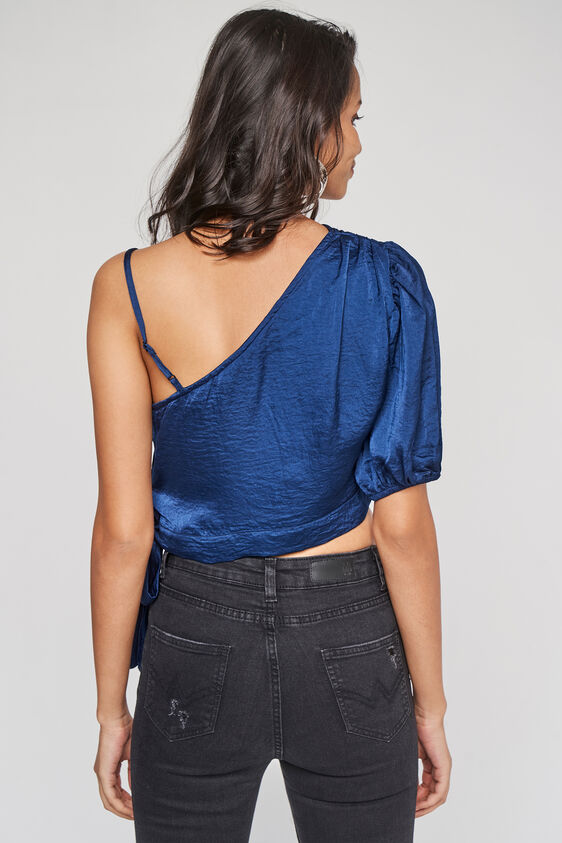 Navy Solid Straight Top, Navy Blue, image 4