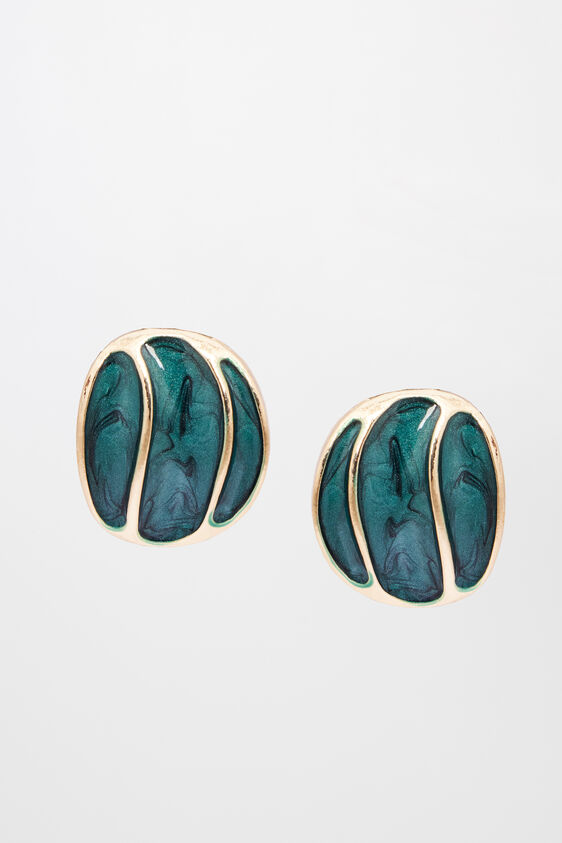 Green Metal Earring, , image 1