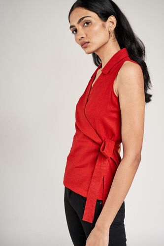 2 - Rust Solid Fit & Flare Top, image 2