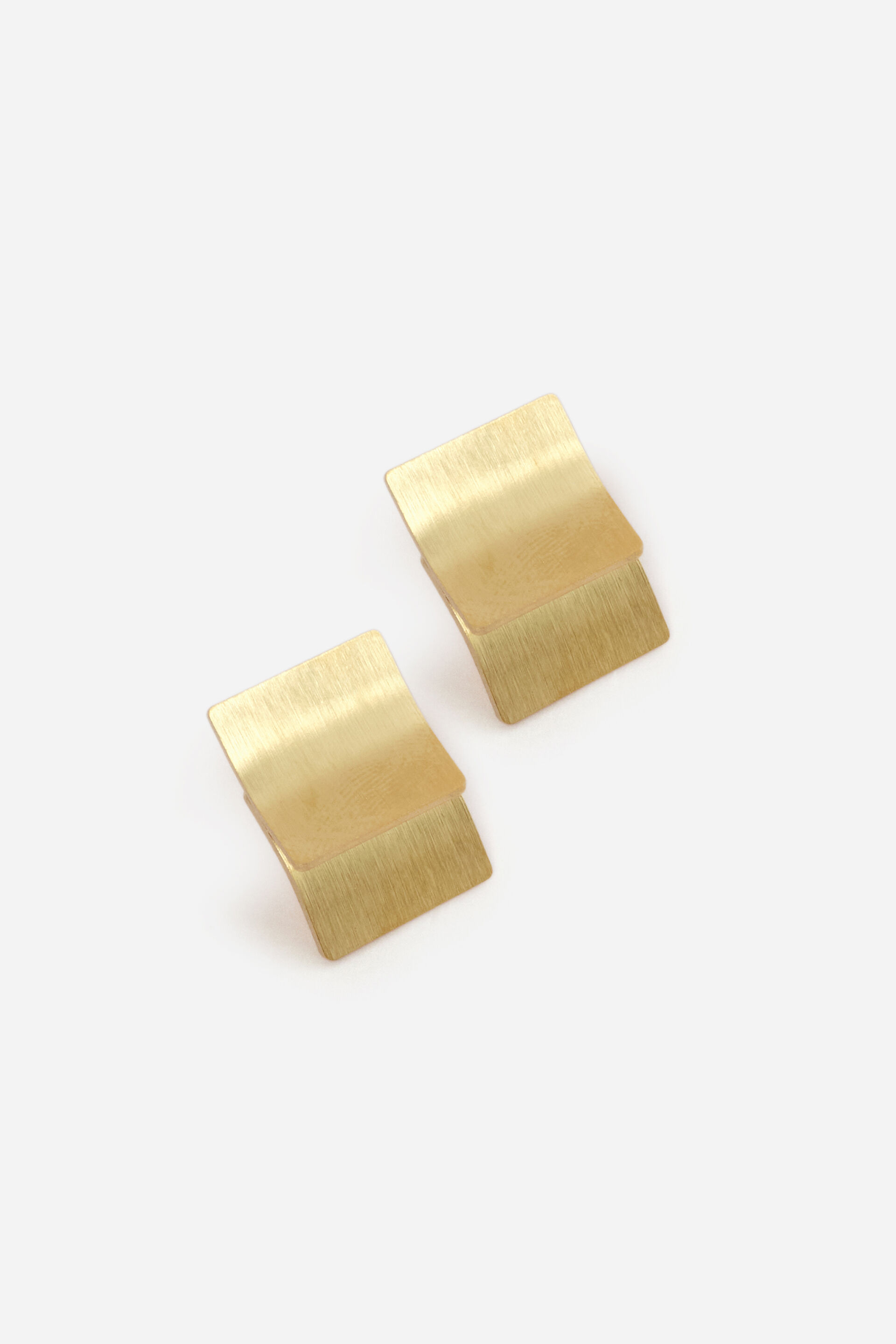 Abstract Gold Earrings, , image 2