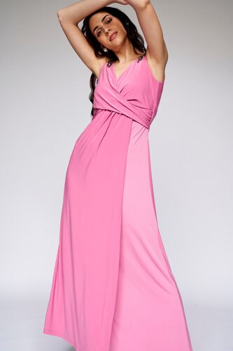 3 - Onion Pink Solid Embellished Gown, image 3