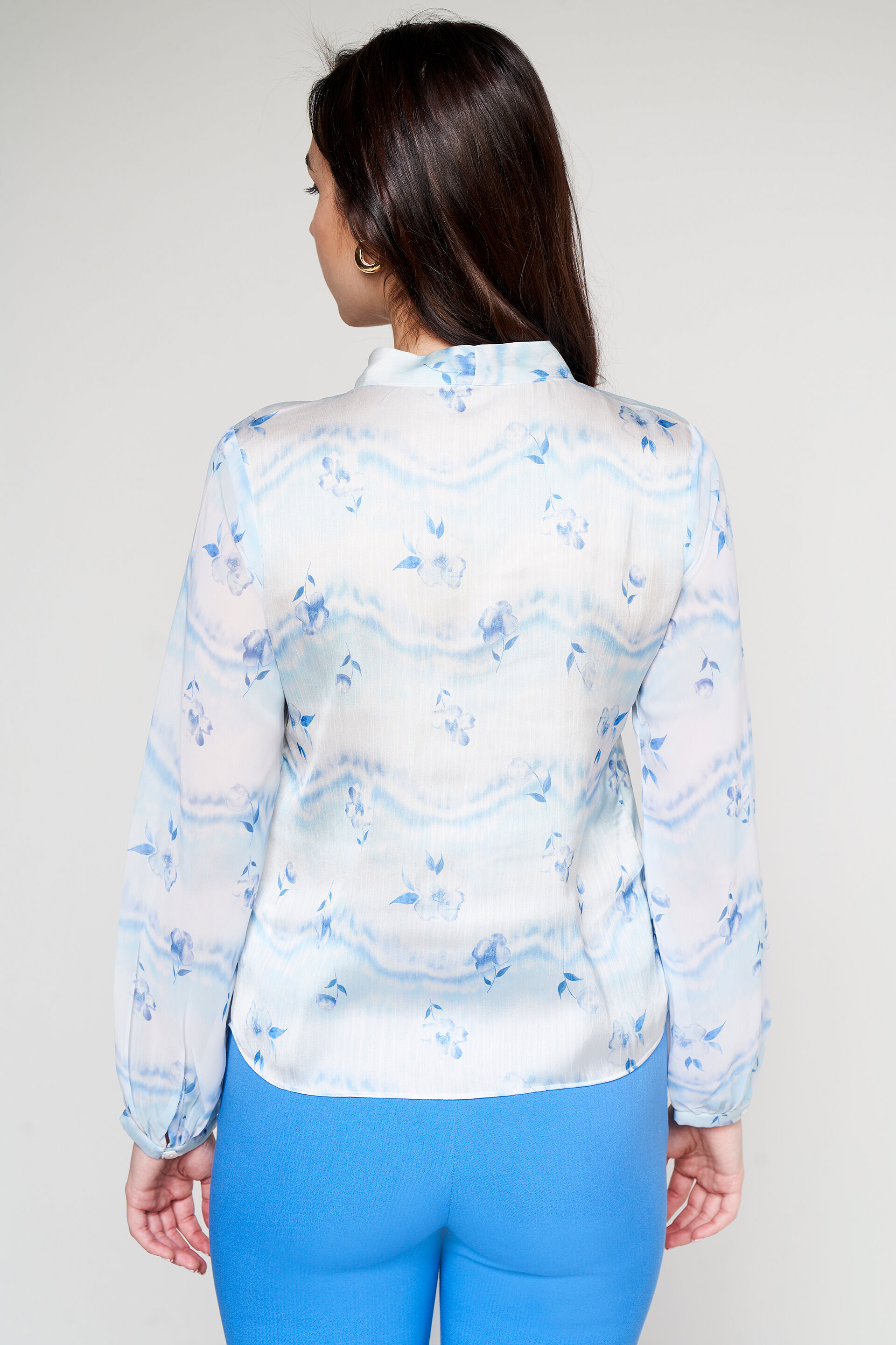 Blue Tie-Up Top, Blue, image 4