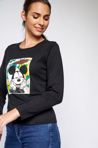 4 - Black Graphic Straight Top, image 4
