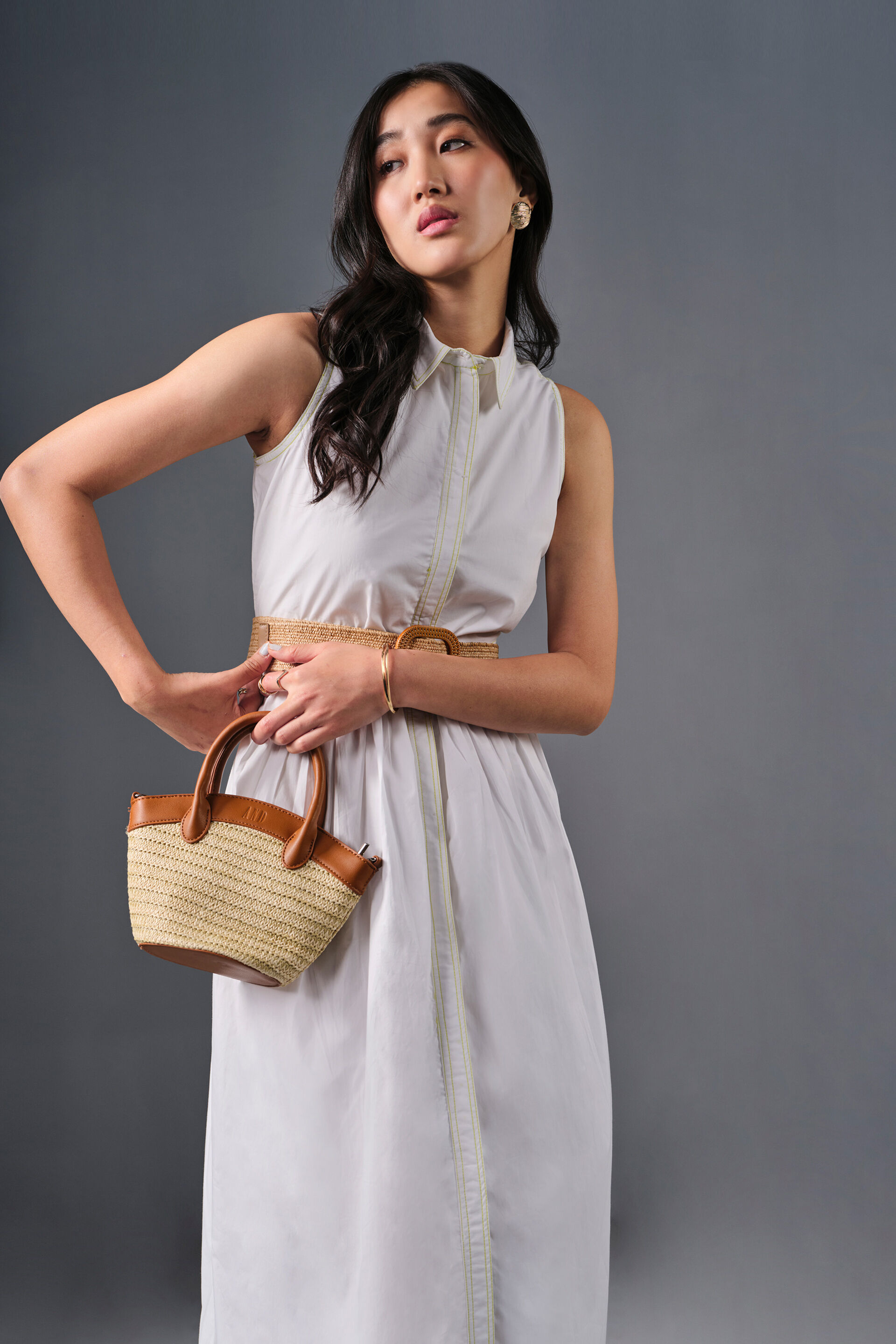 White Summer Cotton Dress, White, image 4