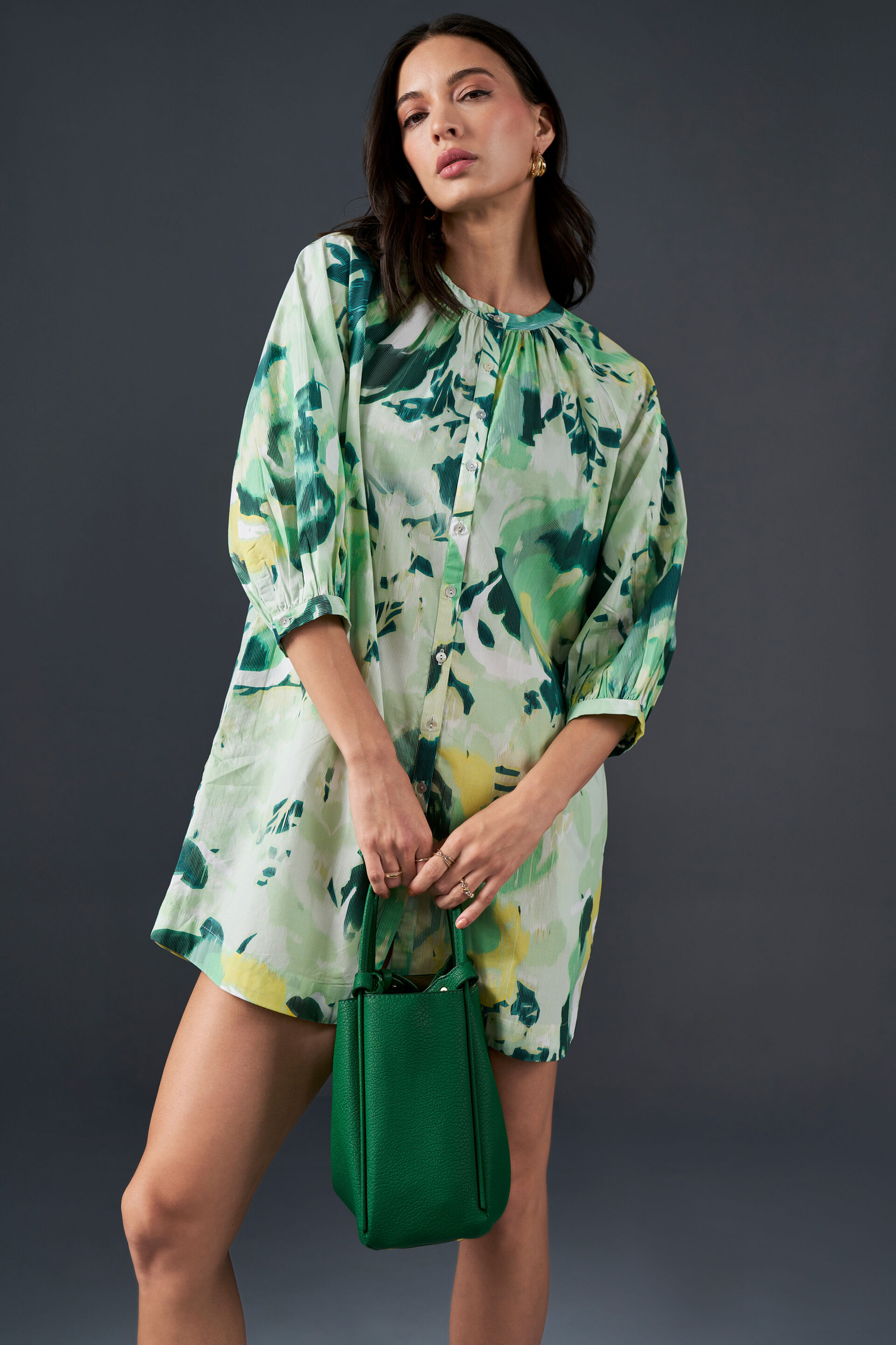 Fun and Frolic Cotton Shirt Dress, Multi Color, image 3