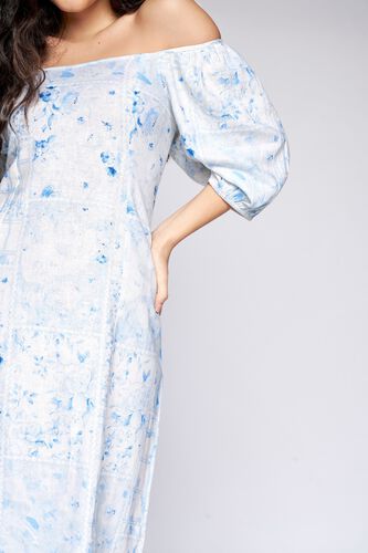 6 - Blue Floral Straight Dress, image 6