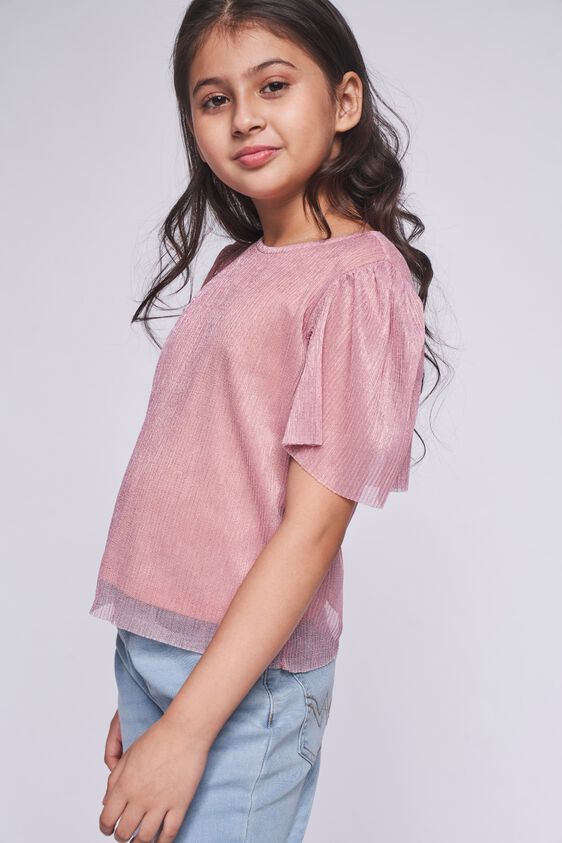 3 - Lilac Self Design Straight Top, image 3