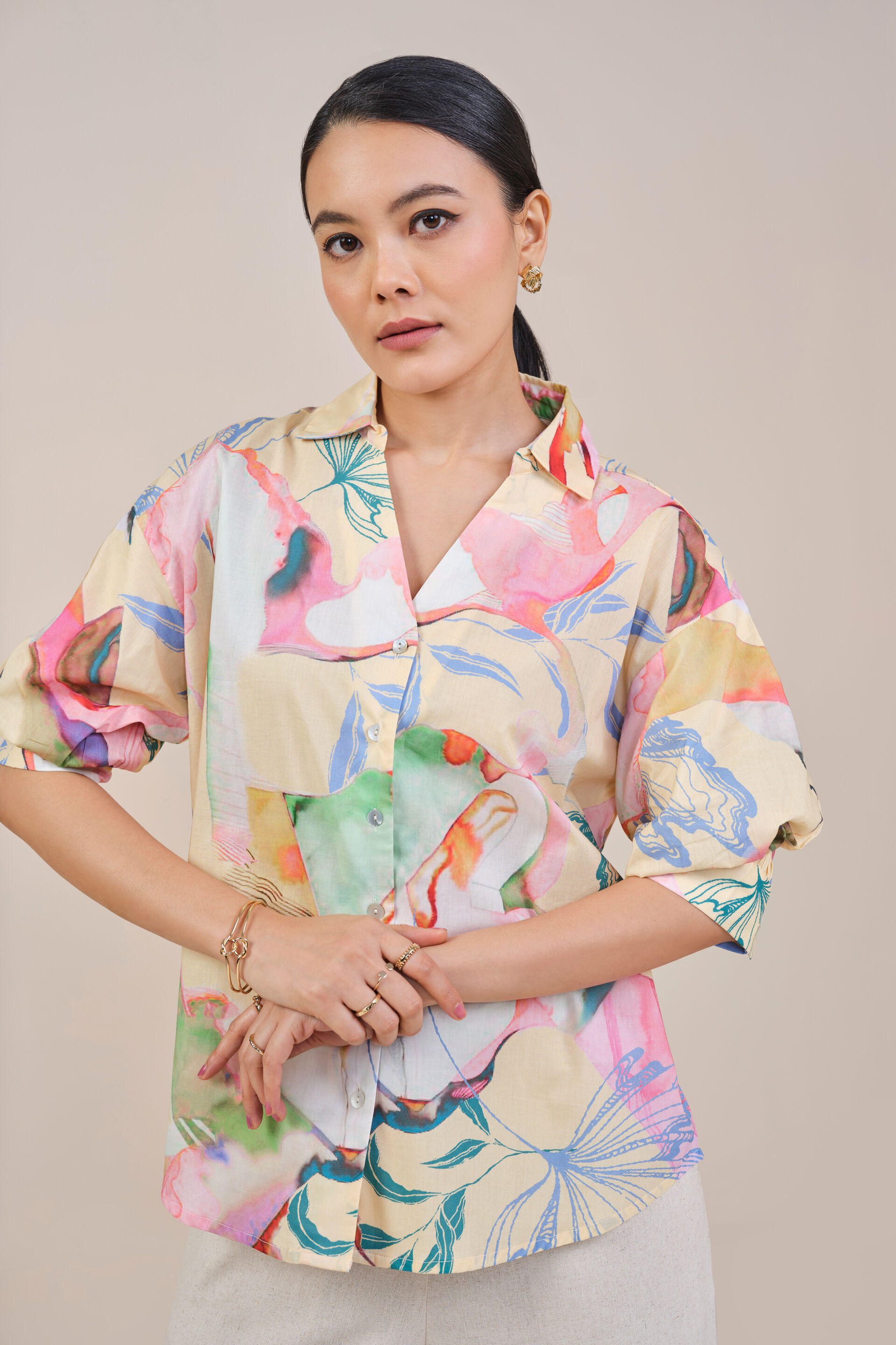 Rachel Printed Shirt, Multi Color, image 3