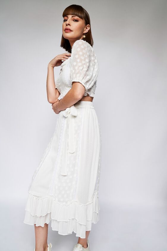 White Solid High-Low Set, White, image 5
