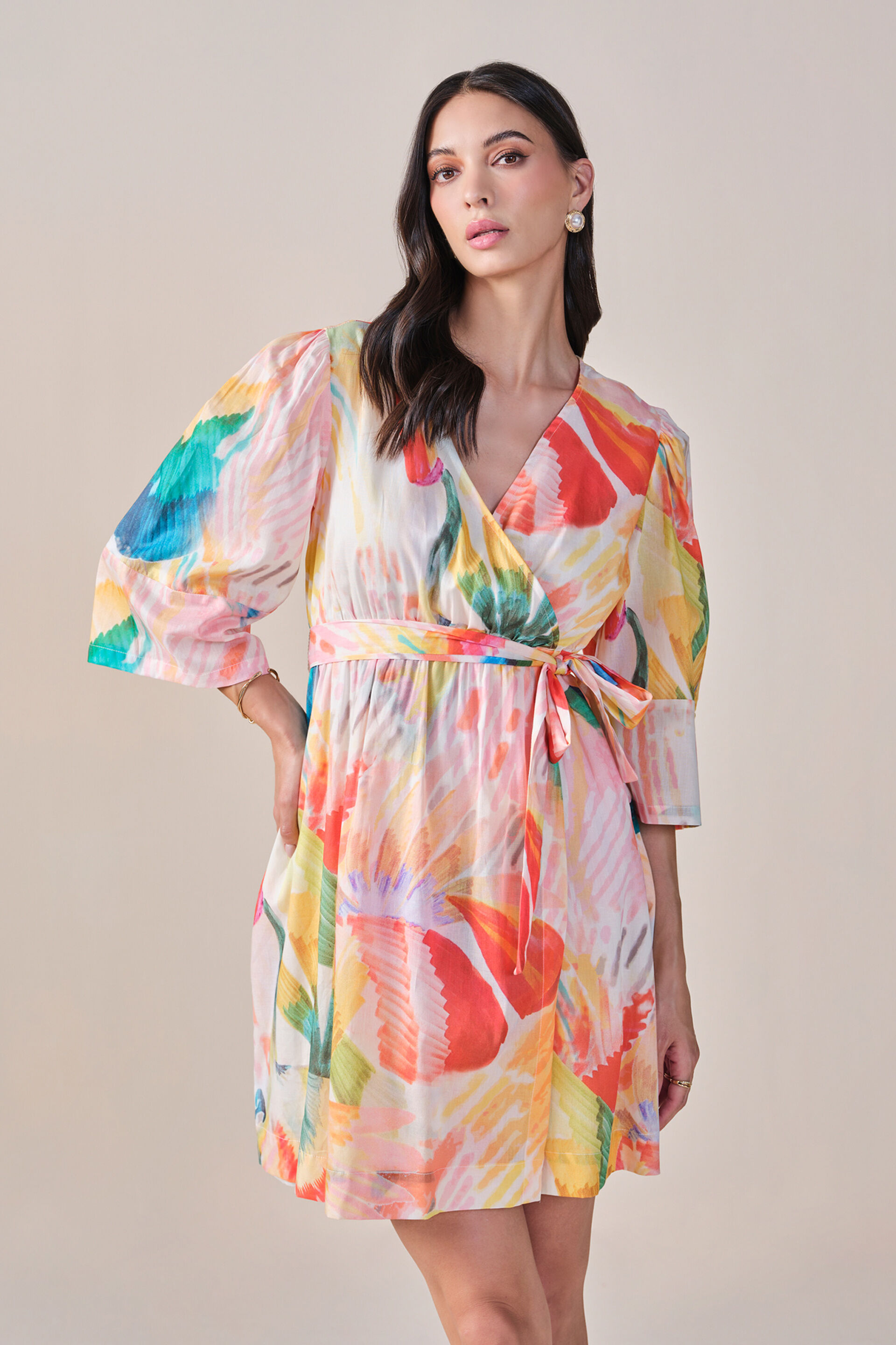 Love and Apricots Cotton Dress, Pink, image 8