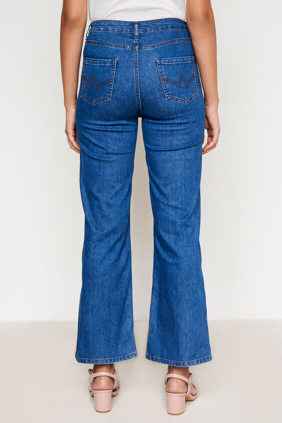 Medium Blue Solid Flared Bottom, Blue, image 4