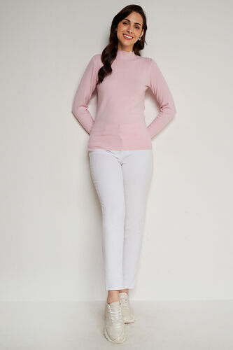 Self Design Straight Top, Pink, image 4