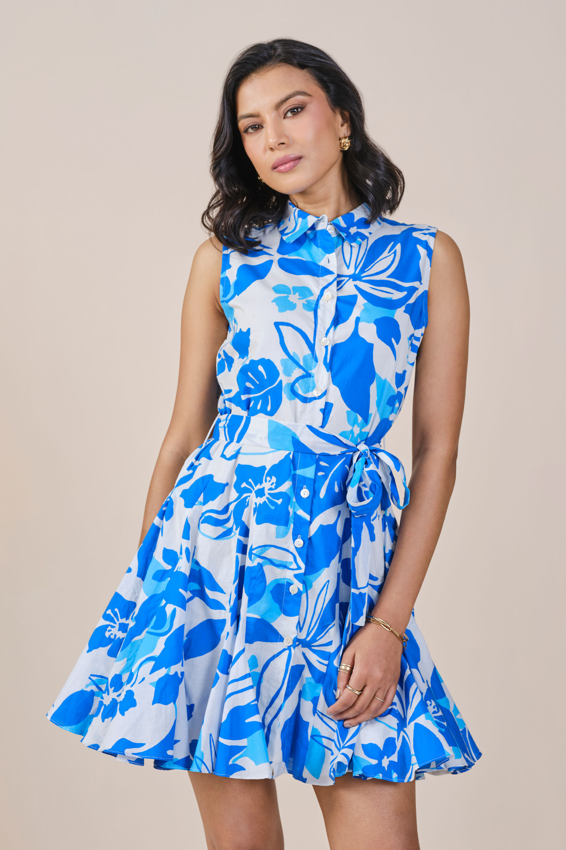Mystic Floral Dress, Blue, image 3