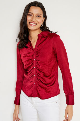 Solid Straight Top, Wine, image 5