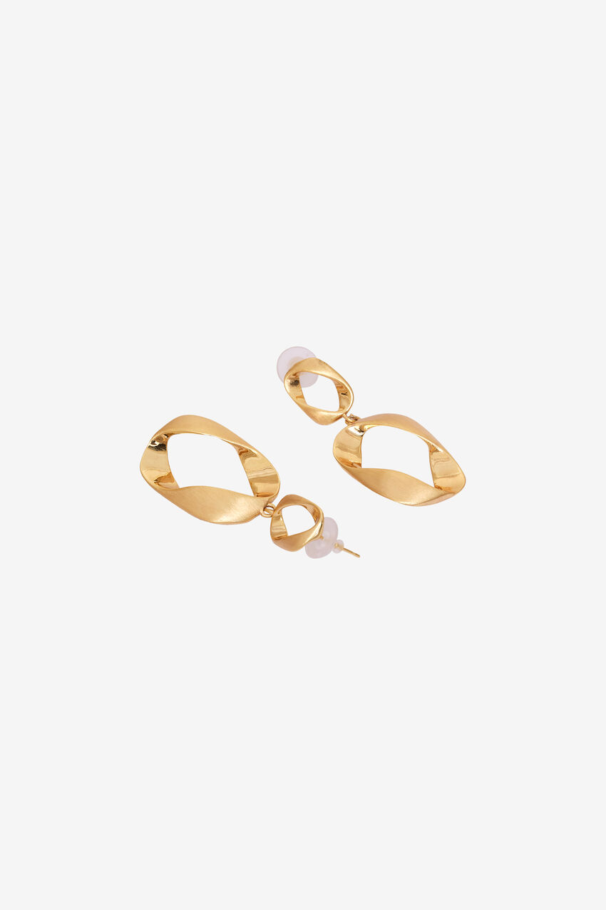 Twisted Hoop Danglers