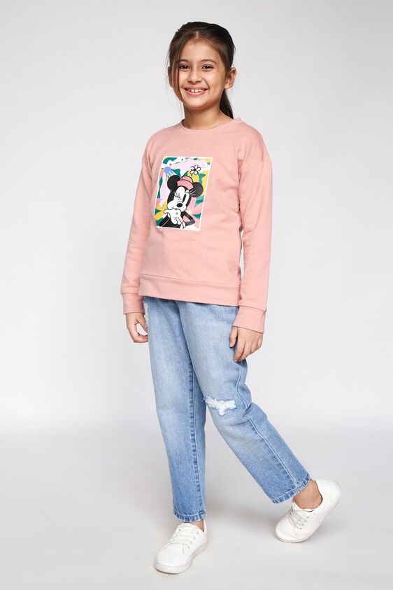 3 - Pink Graphic Straight Sweatshirt, image 3