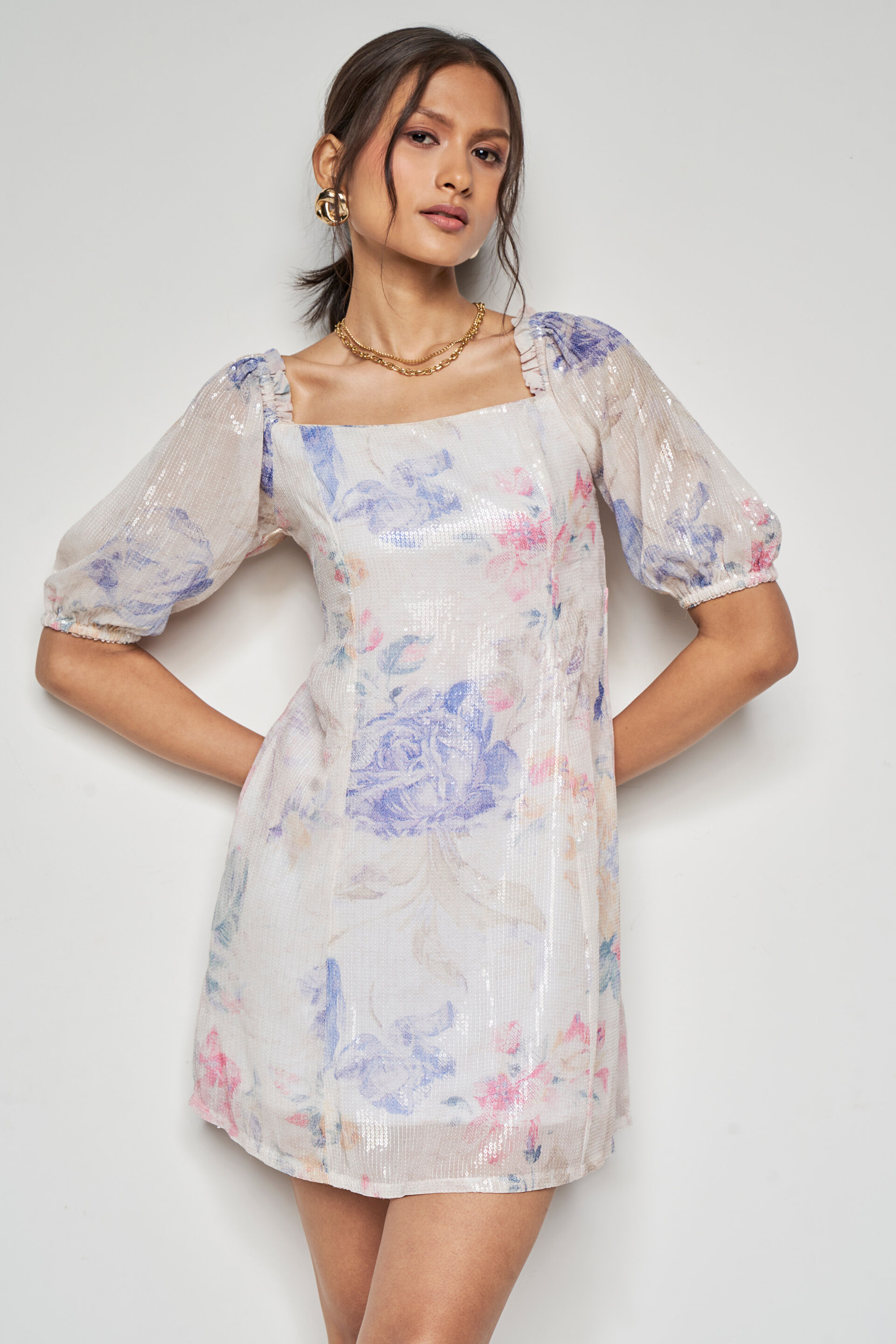 Party Petals Straight Dress, Multi Color, image 3